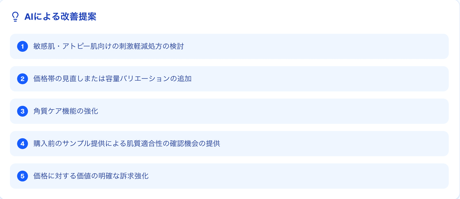 AIによる改善提案